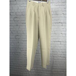 NWT Toulair Beige High Rise Pleated Vritti Trousers Dress Slacks Pants (24X27)
